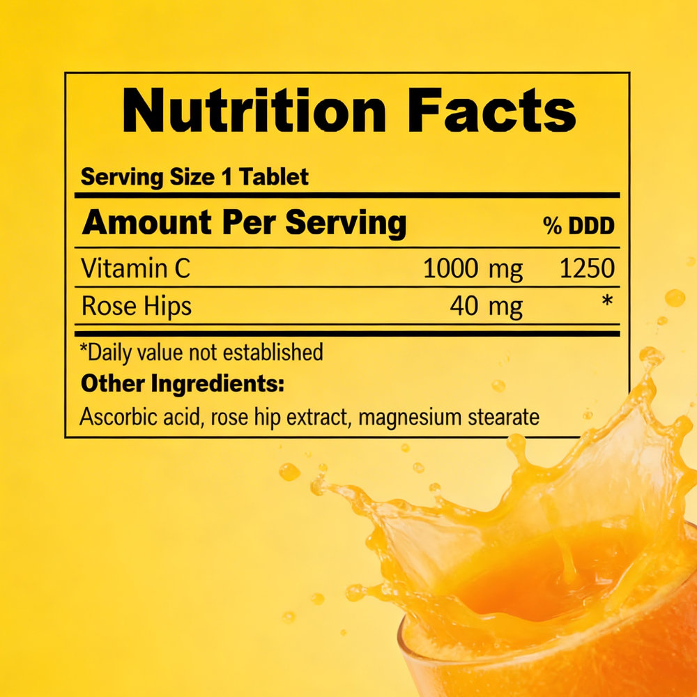 vitamin C label 